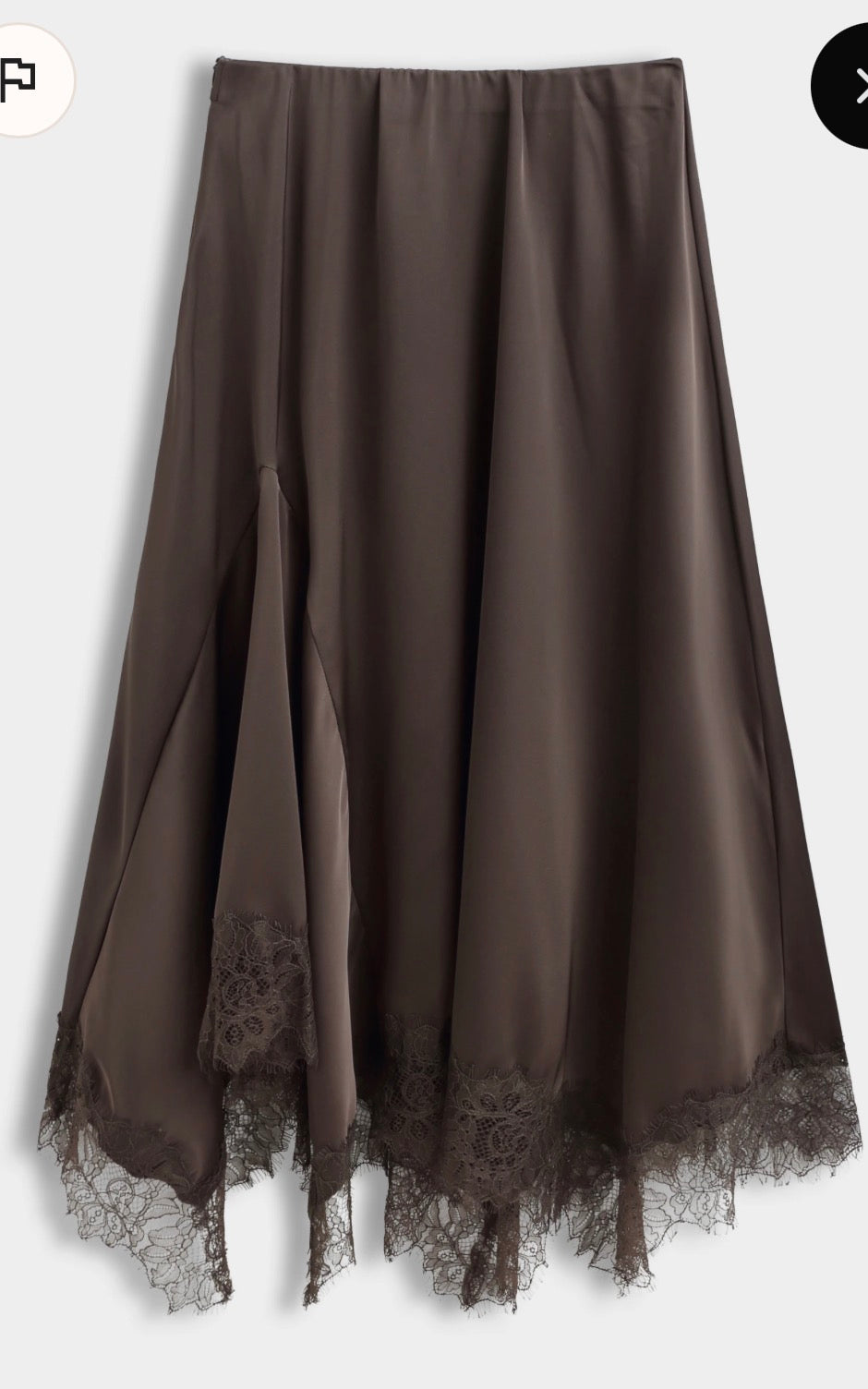 jupe dentelle choco