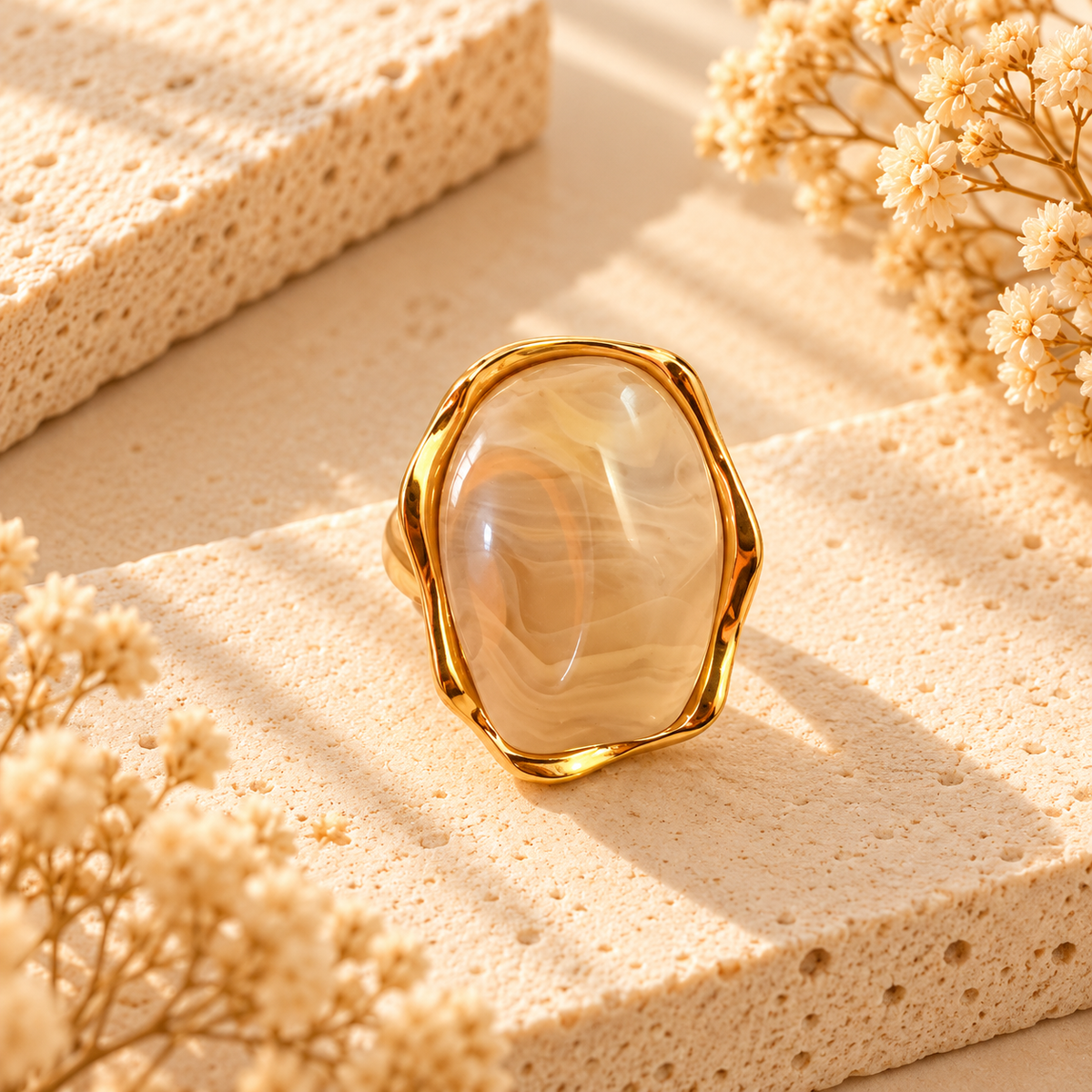 bague pierre naturel