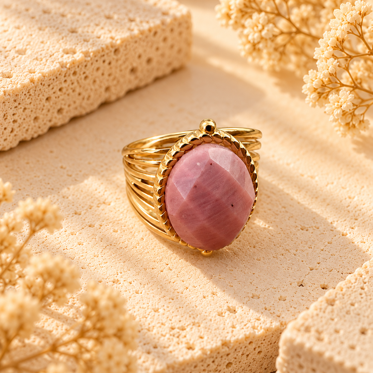 bague rhodonite